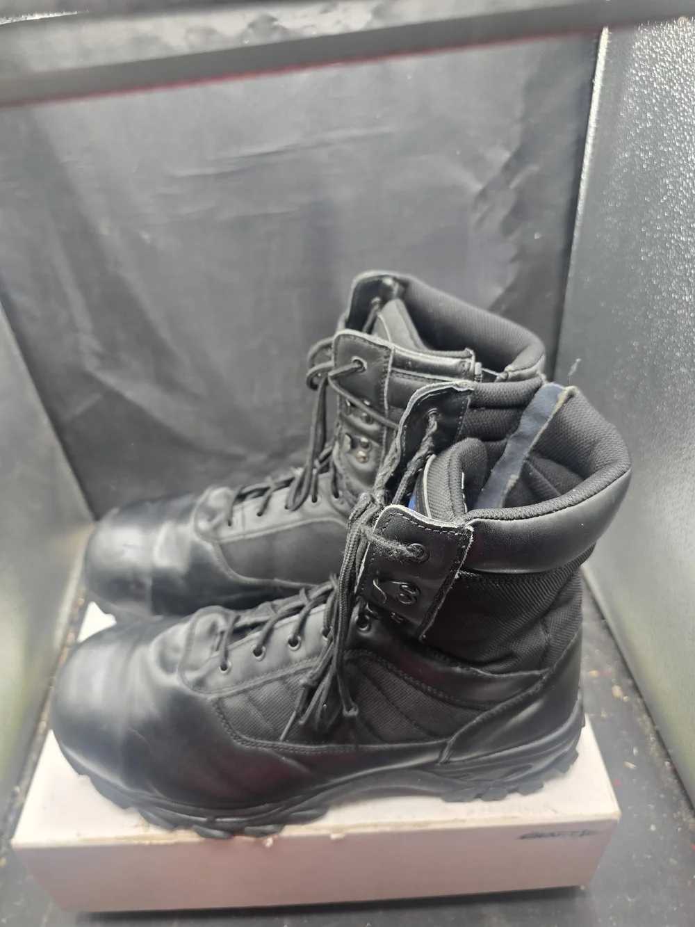 Men's Black Tactical Lace-Up Combat Boots